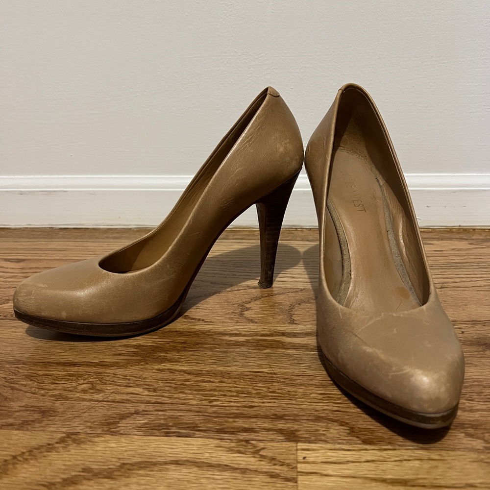 Tan Nine West heels